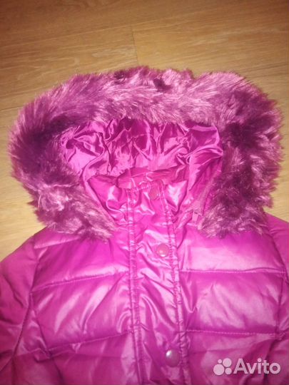 Пуховик зимний куртка на девочку 98
