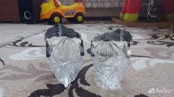 Хрусталь ваза ладьи