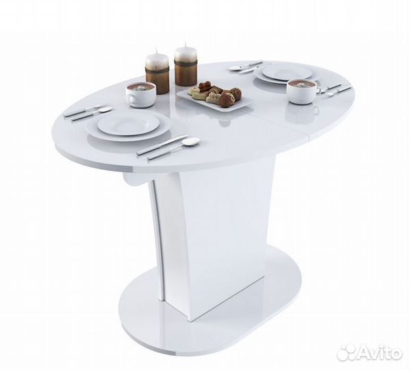 Раздвижной стол Белый