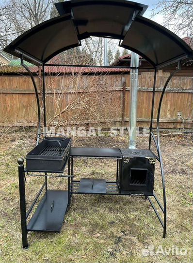 Мангал с печью