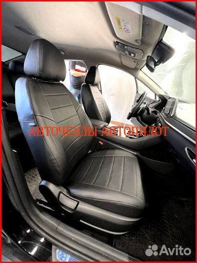 Чехлы Автопилот Hyundai Sonata из экокожи чёрные