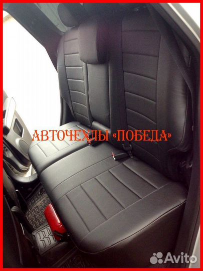 Чехлы Nissan X-Trail T31 из экокожи чёрные Классик