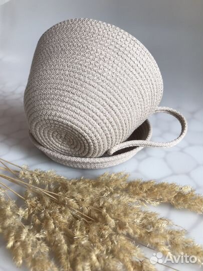 Ваза- конфетница из шнура