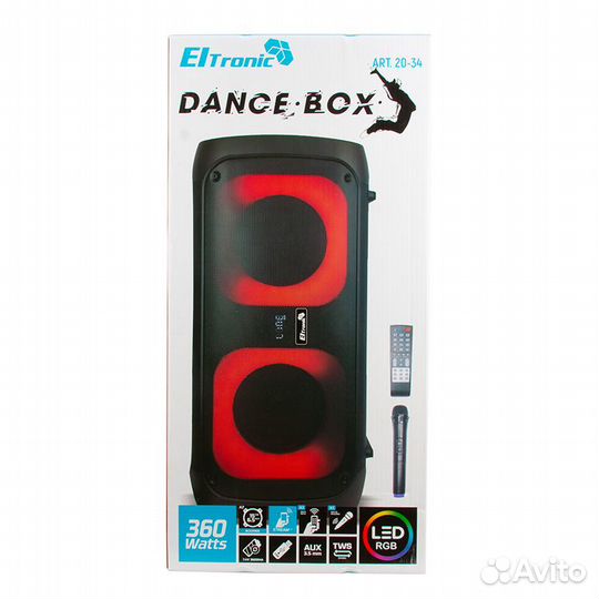 Колонка Eltronic 20-34 dance BOX 300 + микрофон