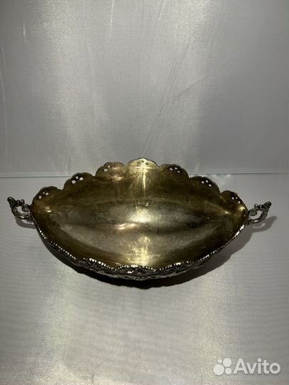 Металлическая конфетница винтаж