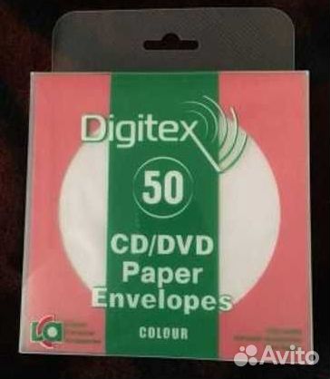 Конверты для дисков Digitex 50 штук цветные