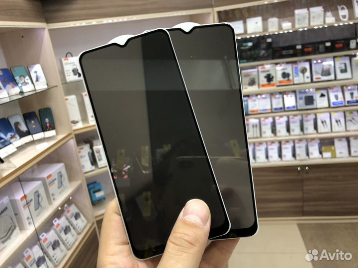 Защитное стекло антишпион на Samsung A03s