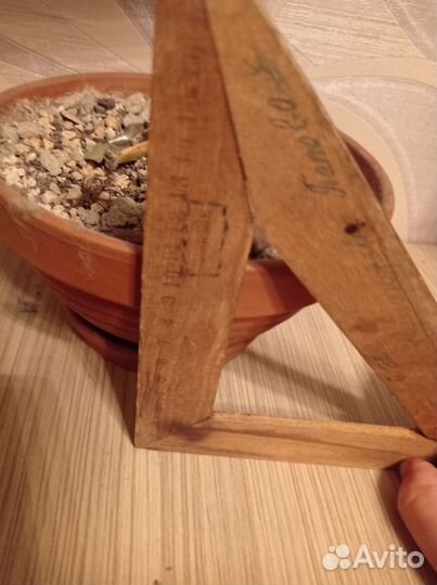 Глиняный горшок с грунтом