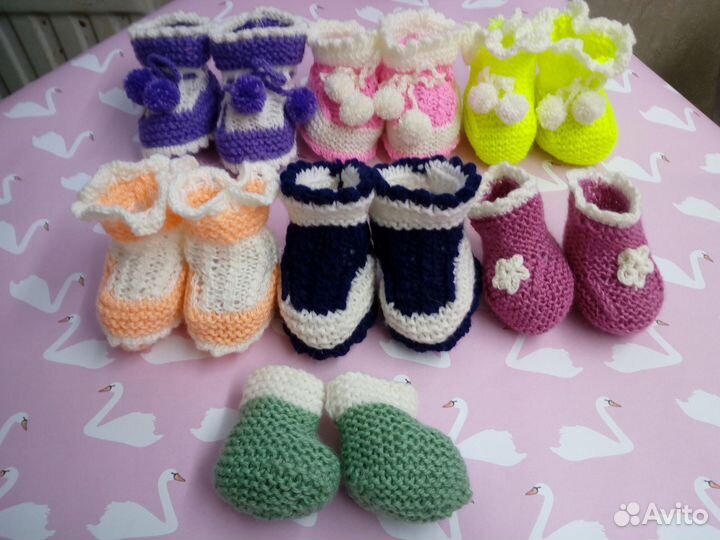 Шапка детская, пинетки