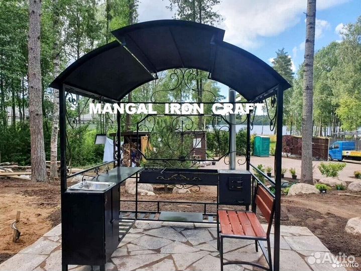 Мангал с крышей