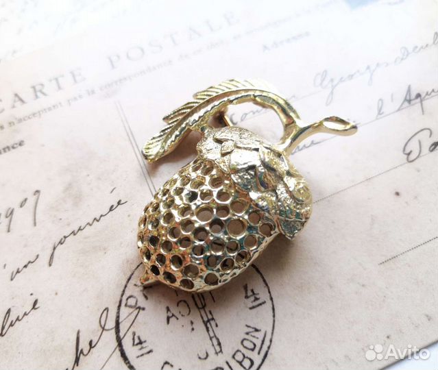 Брошь, винтаж, Sarah Coventry, желудь