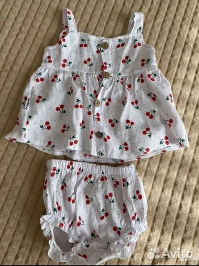 Комлект детский с вишенками