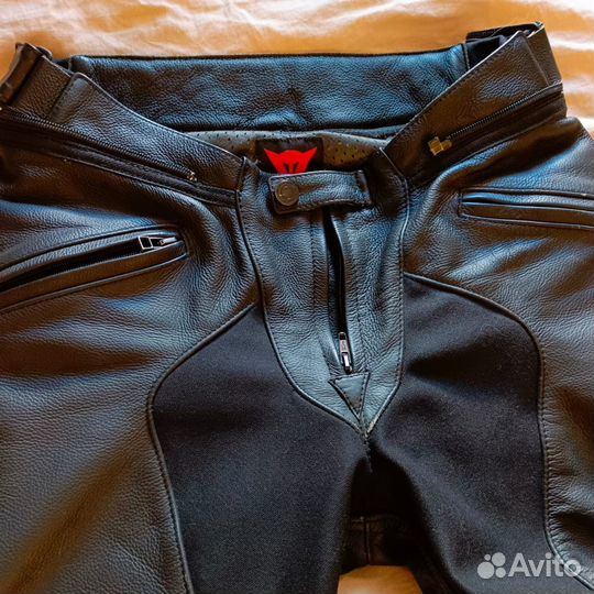 Брюки кожаные dainese pony 3 tall black matt