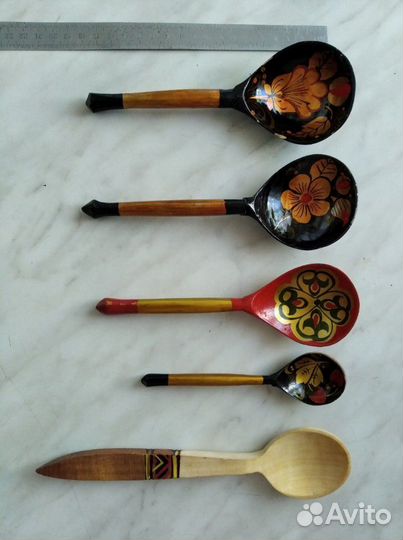 Деревянные ложки. Хохлома. СССР