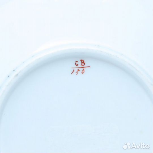 Старинное чайное трио с розами ручной работы