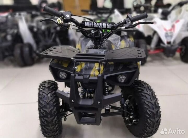 Детский квадроцикл Mini Grizlik X16 (PS) желтый