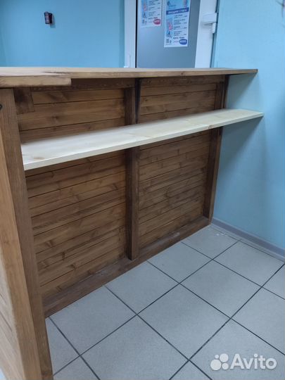 Стойка ресепшн лофт дерево