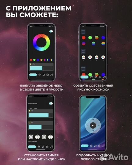 Ночник детский проектор звездное небо, Новый