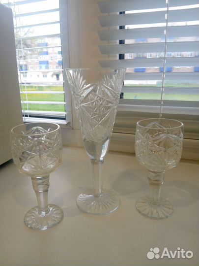 Хрустальные рюмки на ножке СССР