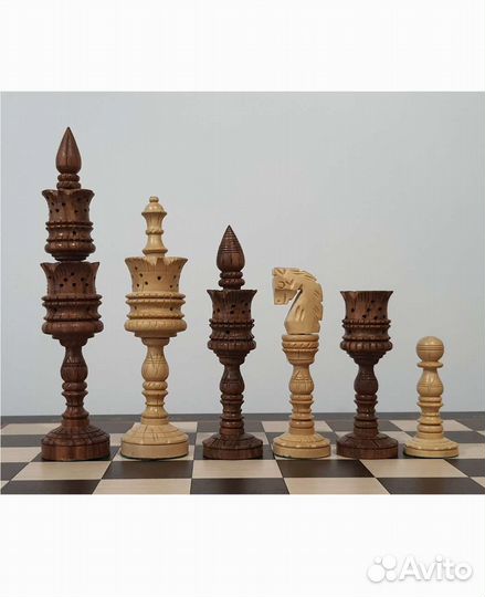 Шахматы Индия лотос 21см утяжелённые