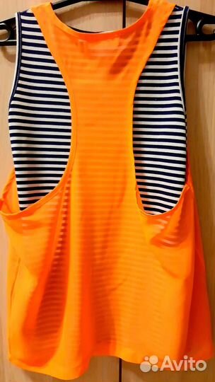 Джинсовые шорты + тельняшка с туникой. р.152