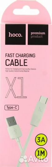 USB Кабель Type-C hoco X1, 1.5А, 1м. Белый