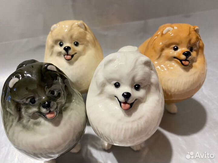 Шпиц фарфоровые статуэтки Сувениры