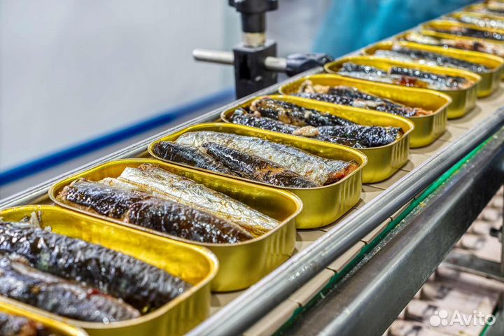Линия производства консервов из рыбы