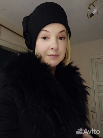 Шляпа фетровая женская черная