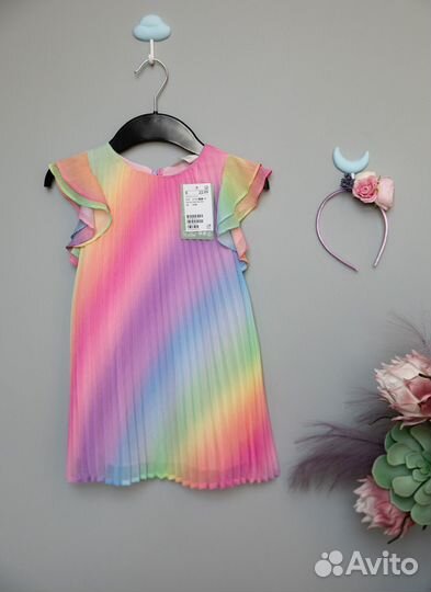 Платье на девочку разноцветное h&m 98, 104