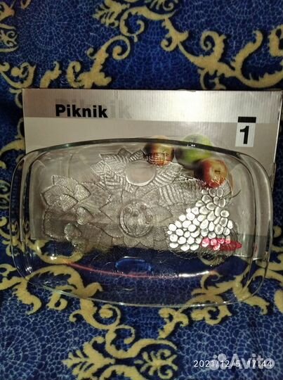 Винтажные ваза, блюдо, поднос