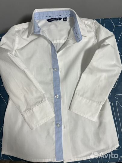 Рубашка белая для мальчика р-р 104
