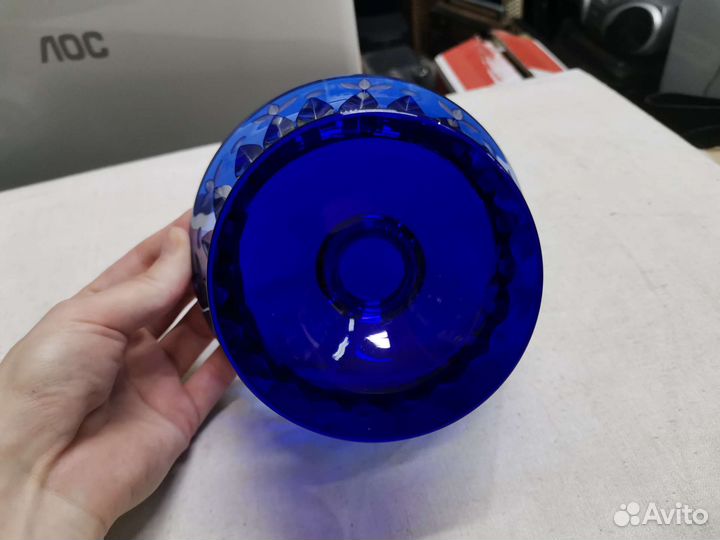 Вазочки Красное и синее цветное стекло СССР (Ч)