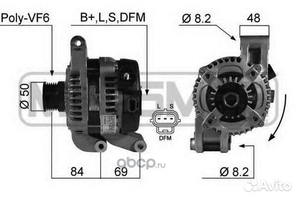 210328 Генератор ford focus II седан (DB, FCH, DH)