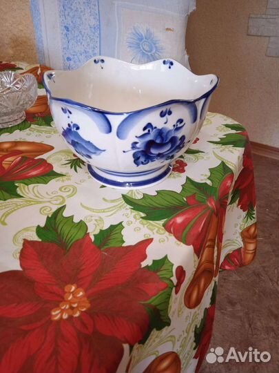 Посуда, Гжель, вазы, чашки, половник