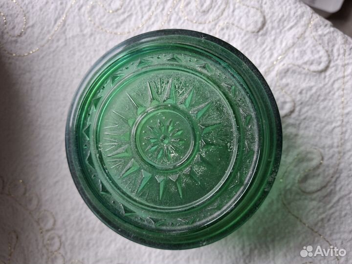 Шкатулка круглая. Стекло. Винтаж. СССР