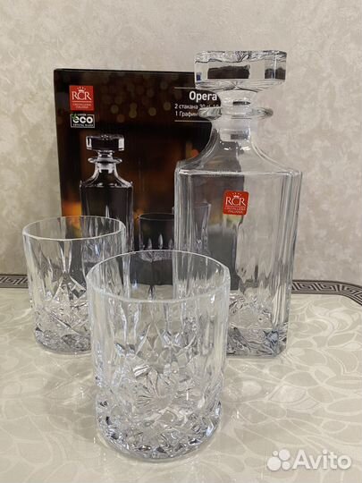 Наборы для напитков, хрусталь, новые