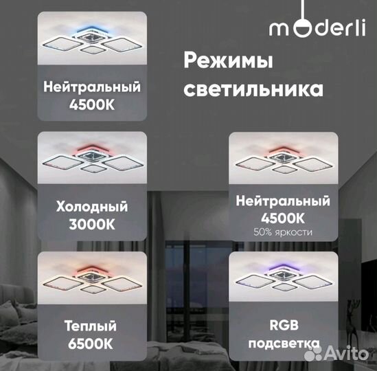 Люстра светодиодная с пультом