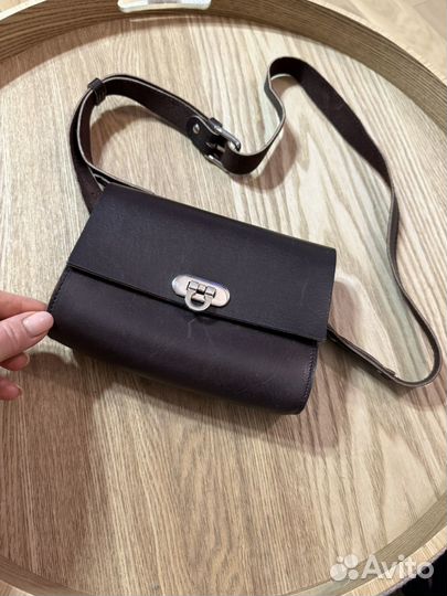 Сумка натуральная кожа коричневая divalli