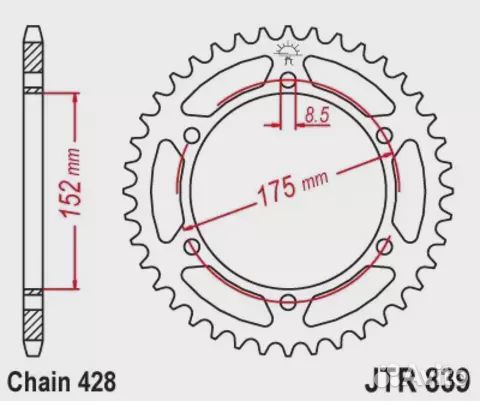 Звезда ведомая JTR839 55