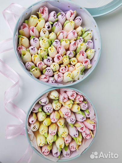 Зефир/сладкий подарок/тюльпаны из зефира