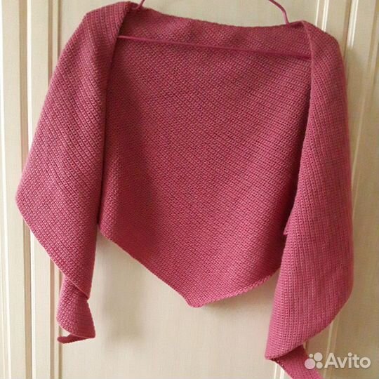 Шарф бактус вязаный