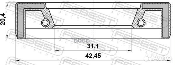 Сальник датчика фаз газораспределения 31.1x42.4