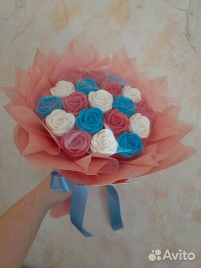 Букет из шоколадных роз. Сладкие букеты