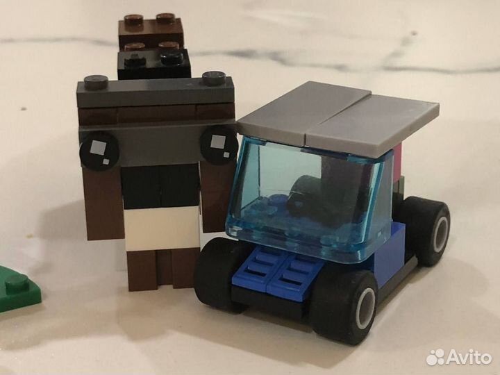 Лего самоделки (багги лошадь фермер на поляне)