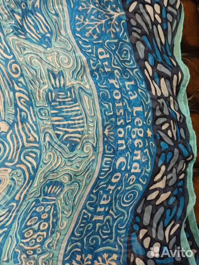 Шелковый платок шаль hermes 140см франция