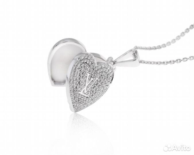 Золотой кулон Louis Vuitton Diamond Heart