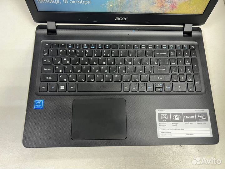 Ноутбук Acer N4200 HD Grafics озу 4gb HDD 500 gb