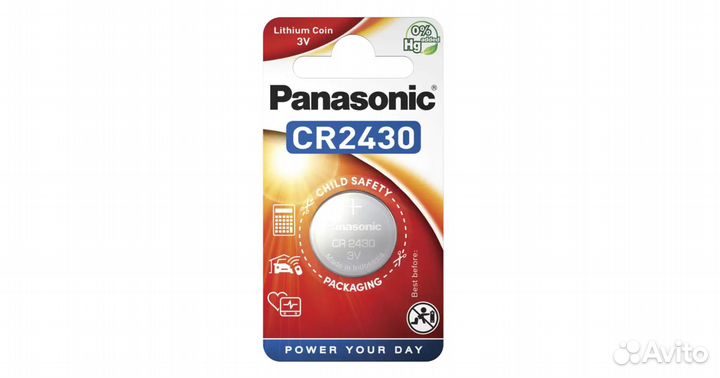 Батарейка Panasonic CR2430 (3В) BL-1