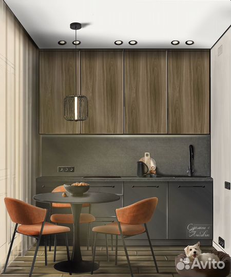 Интерьерный скетч, визуализация интерьера